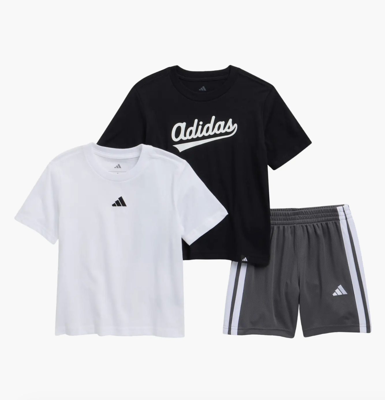 Adidas 3-Piece Graphic T-Shirts & Shorts Set