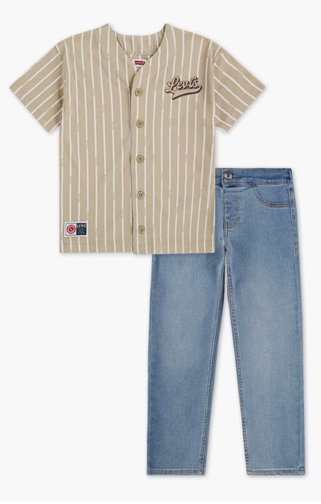 Levi's Baseball Jersey & Jeans Set