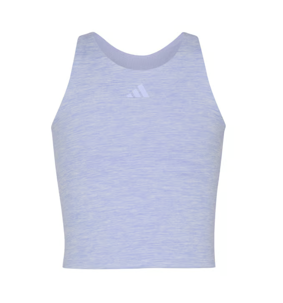 Adidas Mélange Racerback Training Tank Top & Ombre 3-Stripe Flounce Skort Set