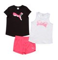 Puma 3-Piece Tee, Tank & Shorts Set
