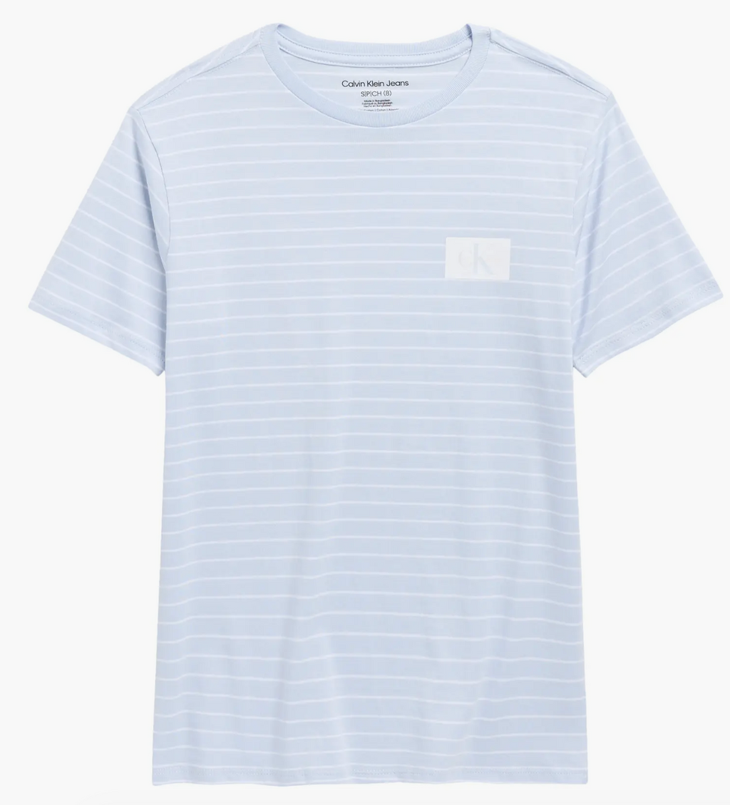 Calvin Klein Monogram Logo Stripe T-Shirt & Stretch Comfort Jogger Pant Set