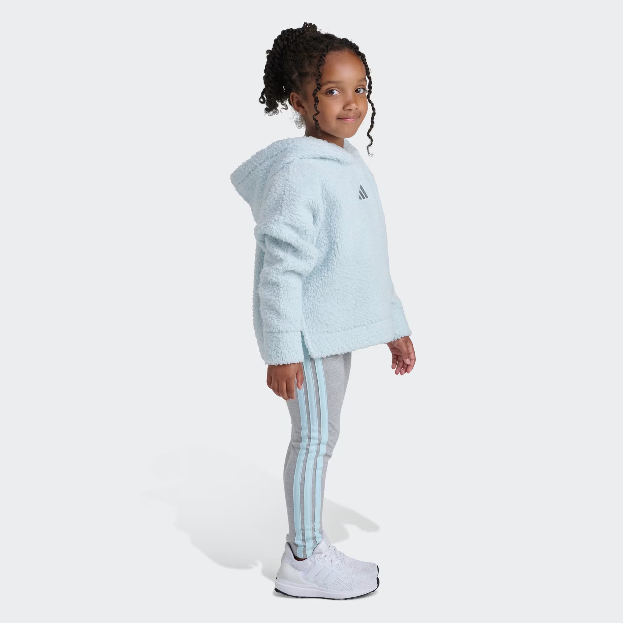 Adidas Sherpa Hoodie & Leggings Set Kids