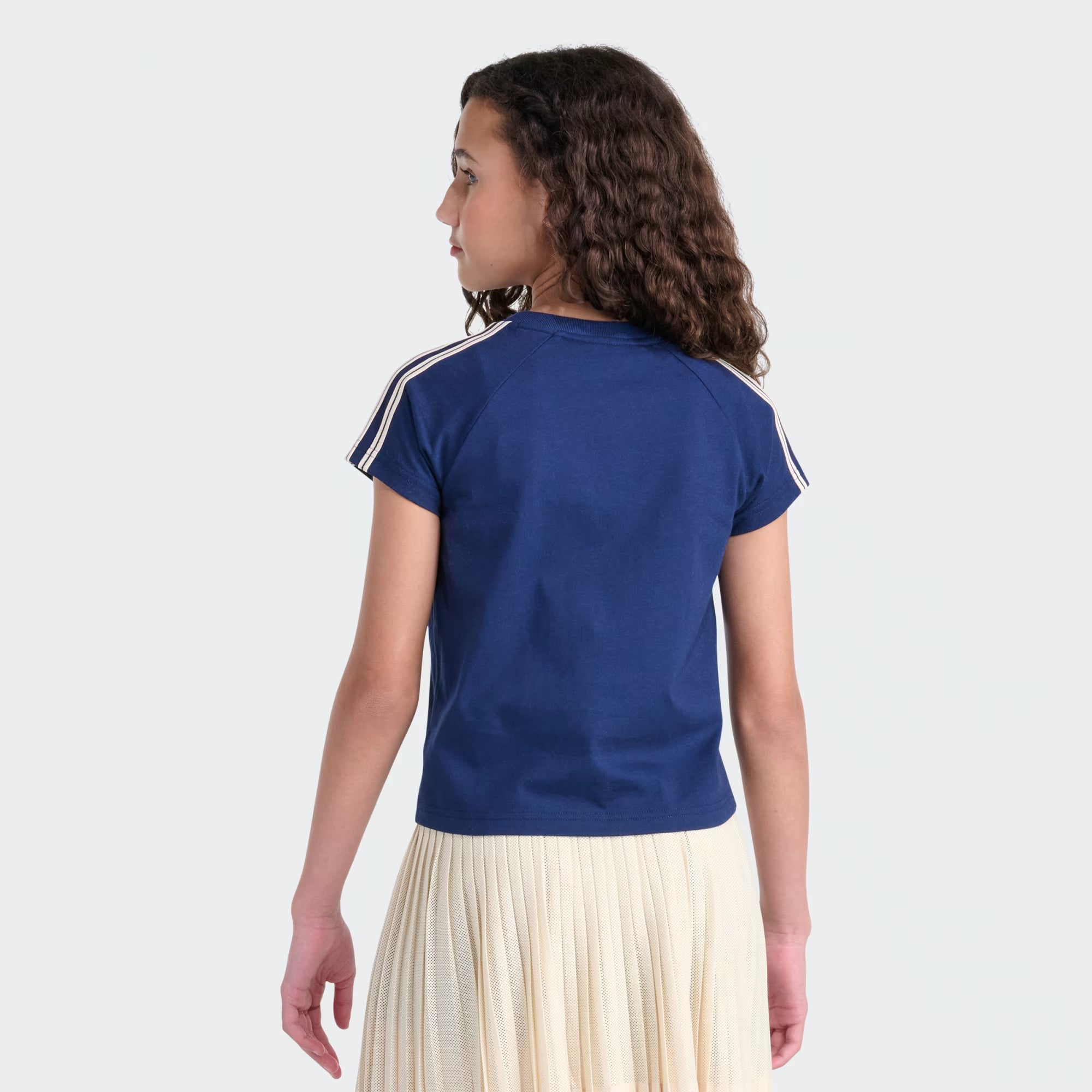 Adidas Short Sleeve Sport 3-stripe Tee & Mesh Skort Set