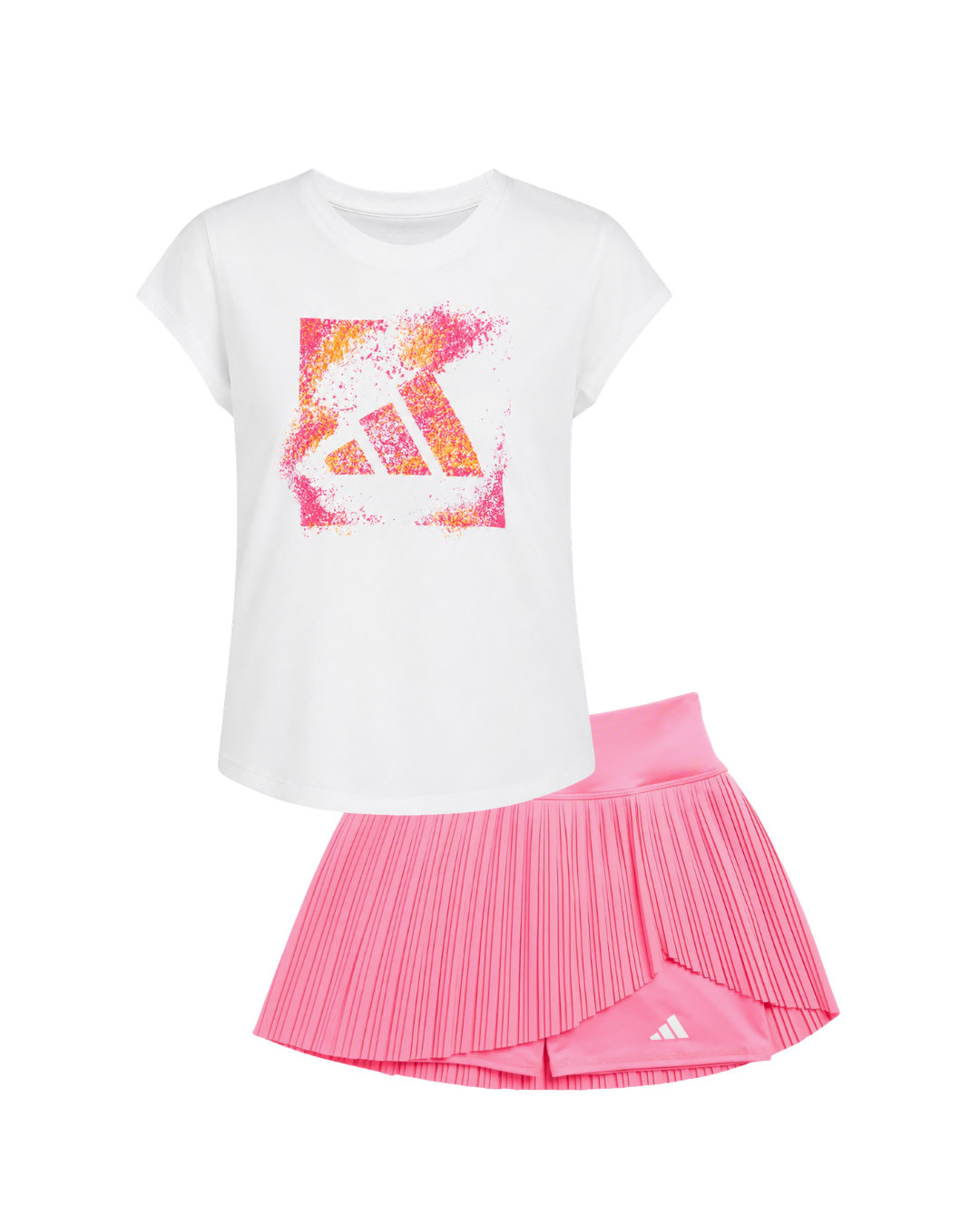 Adidas Spray Paint Short Sleeve Essential Tee & Skort Set