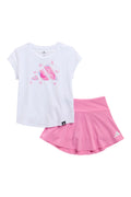Adidas Logo T-Shirt & Flounce Skort Set