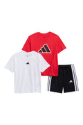 Adidas 3-Piece Graphic T-Shirt & Shorts Set