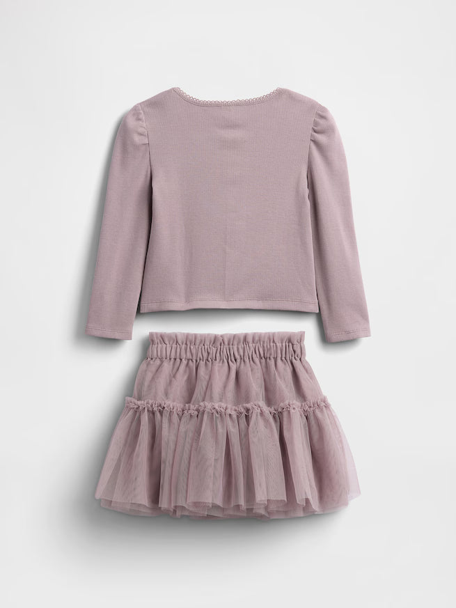 GAP Rib & Tulle Skort Set