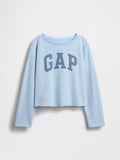 GAP VintageSoft Terry Wide-Neck Logo Sweatshirt