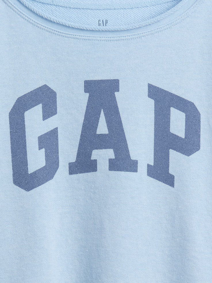 GAP VintageSoft Terry Wide-Neck Logo Sweatshirt