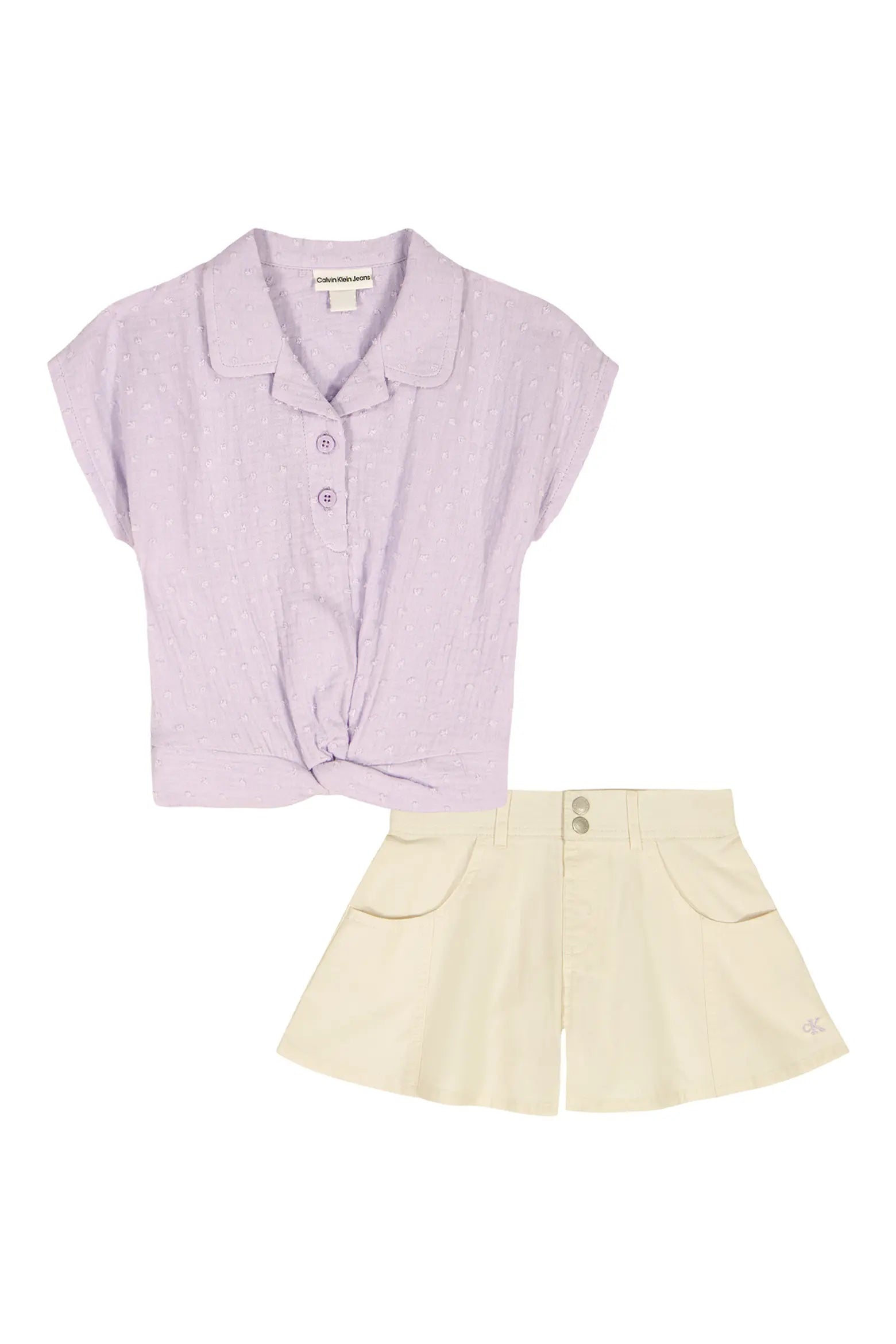 Calvin Klein Dot Polo & Shorts Set