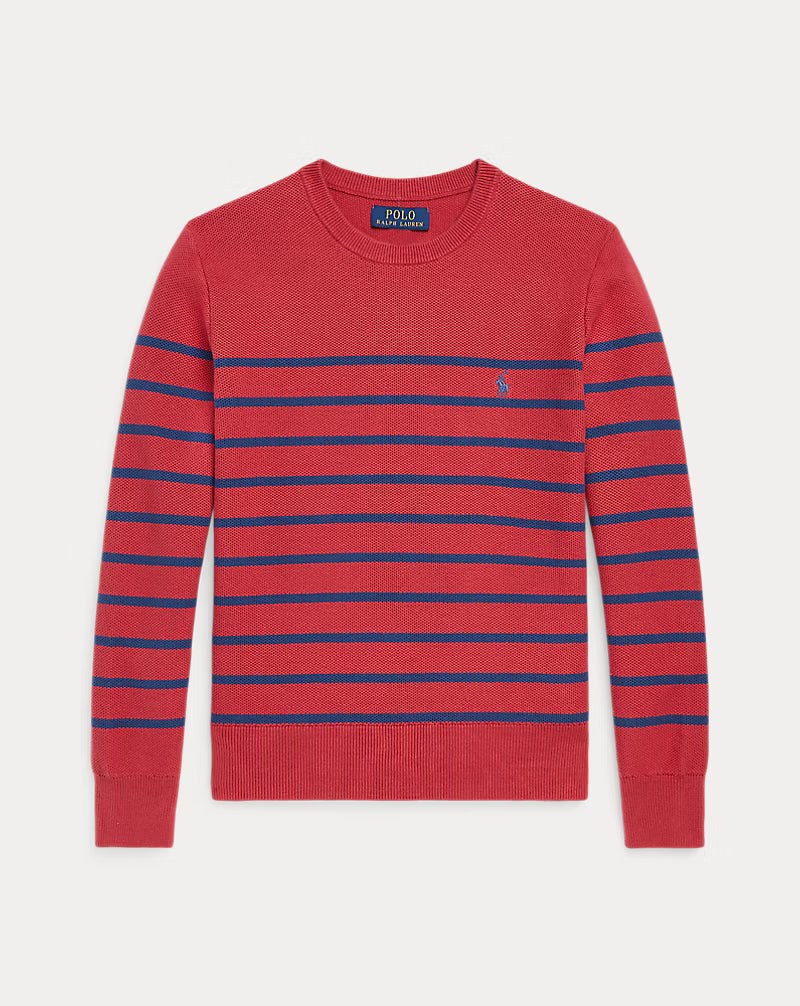 Polo Ralph Lauren Big Boys Striped Mesh-Knit Sweater